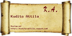 Kudits Attila névjegykártya
